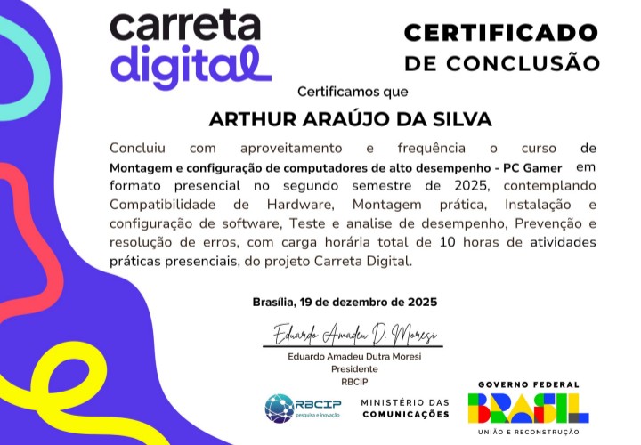 Certificado Carreta Digital