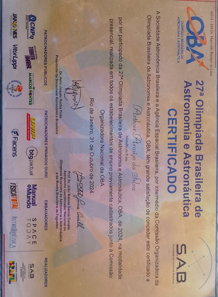 Certificado OBA